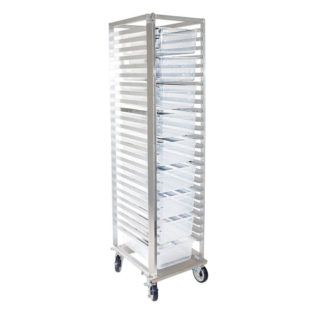 LabFlow Storage Rack with Polycarbonate & Polypropylene Trays, Aluminum 25-Level Cold-Storage Frame — 4 Tray Options, 1 Rack/Each | TrippNT