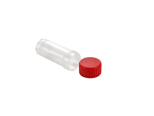 Caplugs® Evergreen 2403005R60E1 Transport Vials 5.0 mL Red Caps PP Non-Sterile MADE IN USA