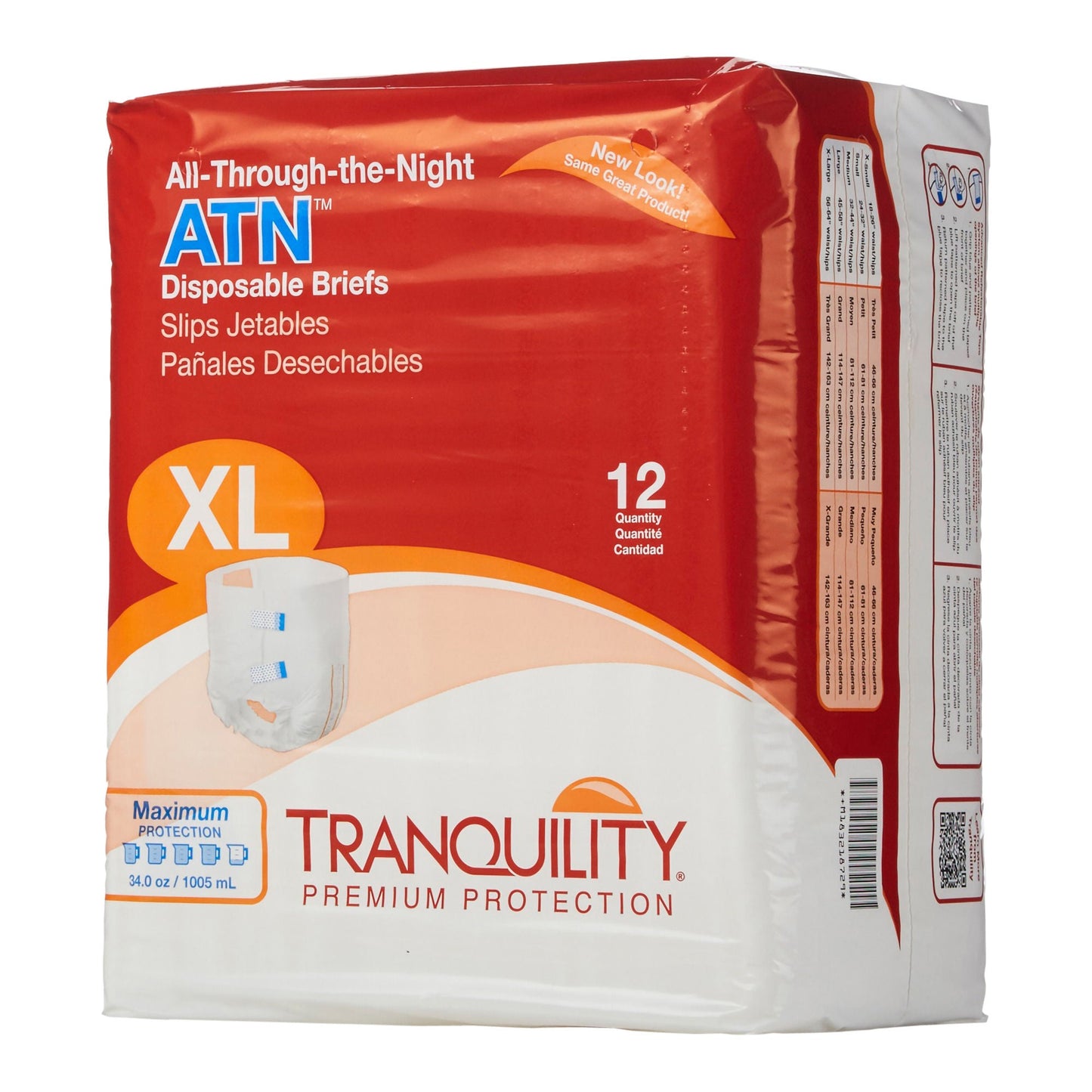 Tranquility® ATN Heavy Protection Incontinence Brief, Extra Large