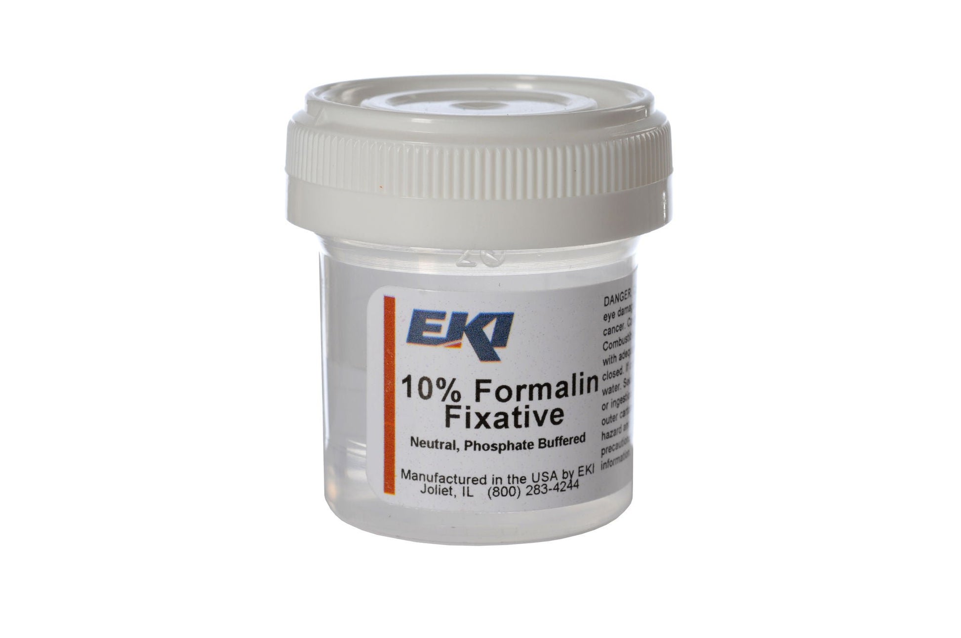 Prefilled Formalin Container Fill in 20 mL (0.67 oz.) Screw Cap Warning Label / Patient Information