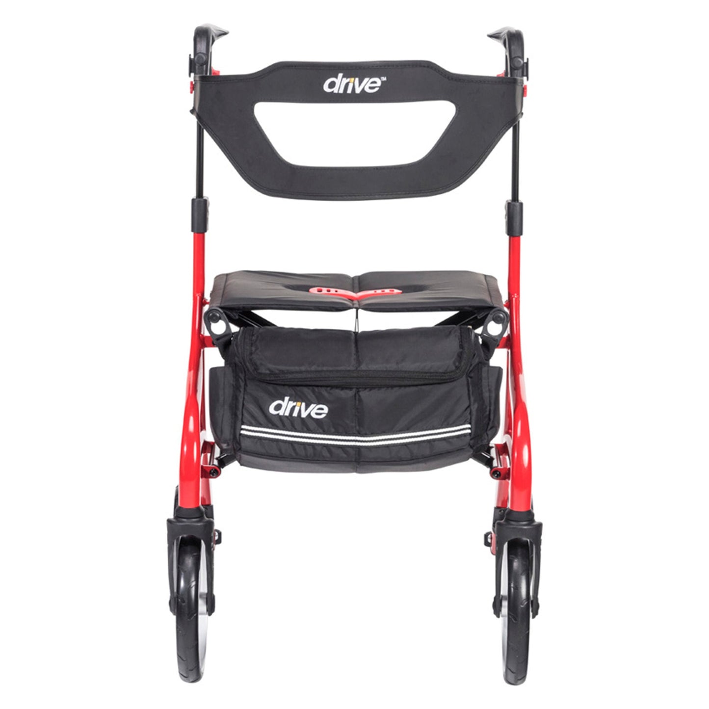 drive Nitro Sprint 4 Wheel Rollator Red Folding Aluminum Frame