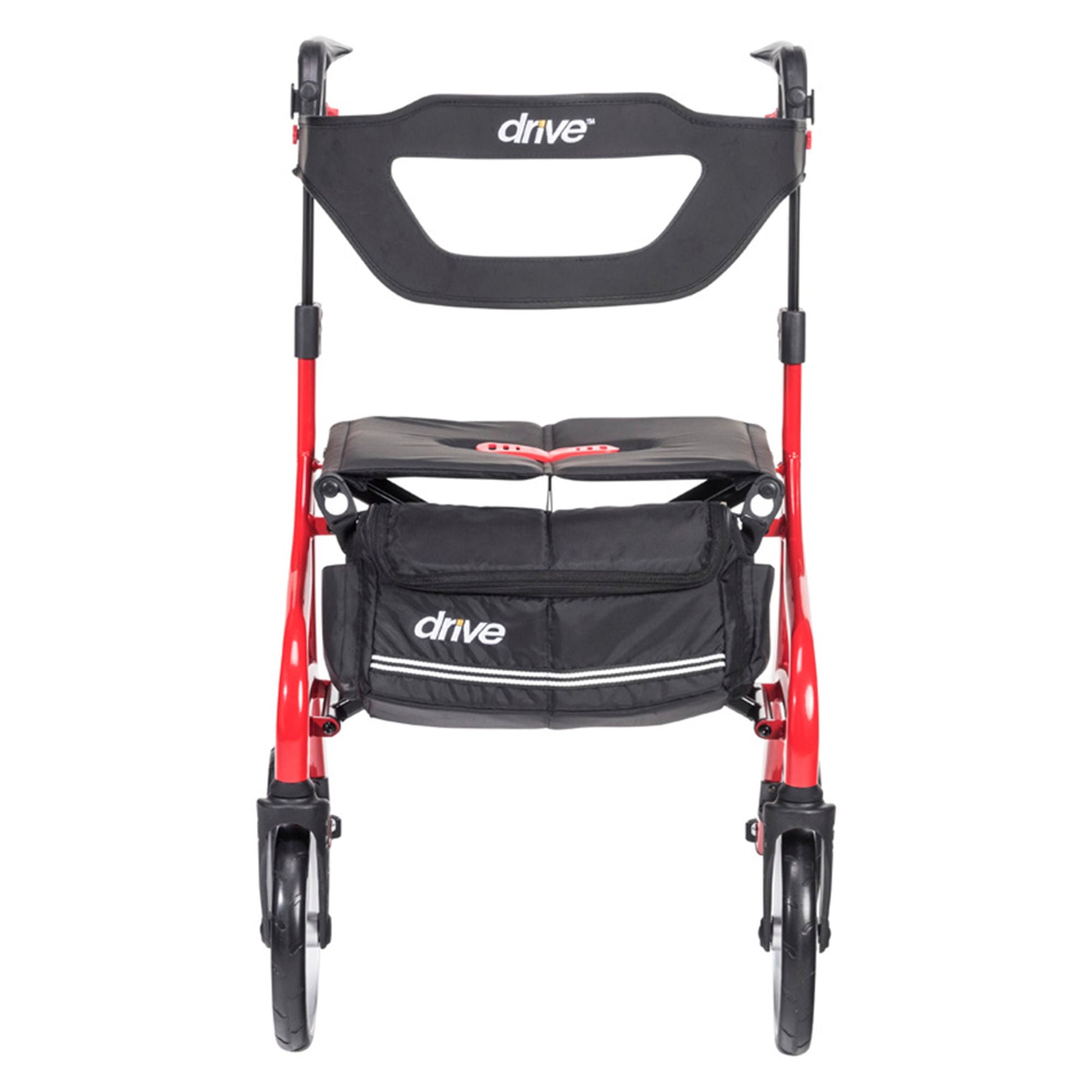 drive Nitro Sprint 4 Wheel Rollator Red Folding Aluminum Frame