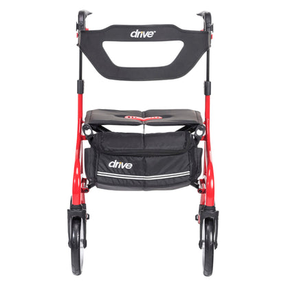 drive Nitro Sprint 4 Wheel Rollator Red Folding Aluminum Frame
