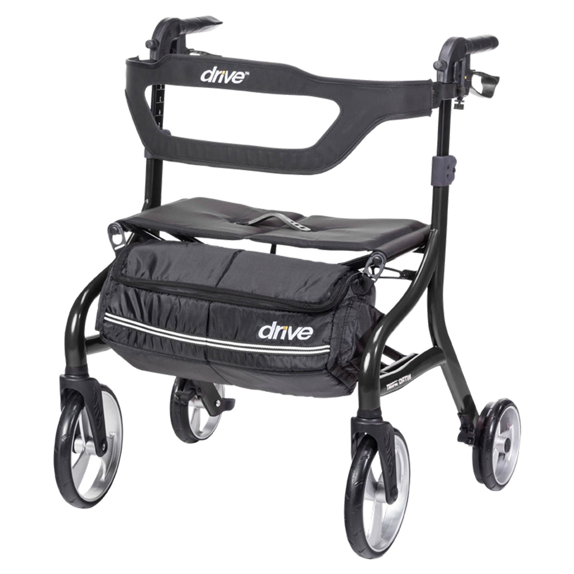 drive Nitro Sprint Tall 4 Wheel Rollator Black Folding Aluminum Frame