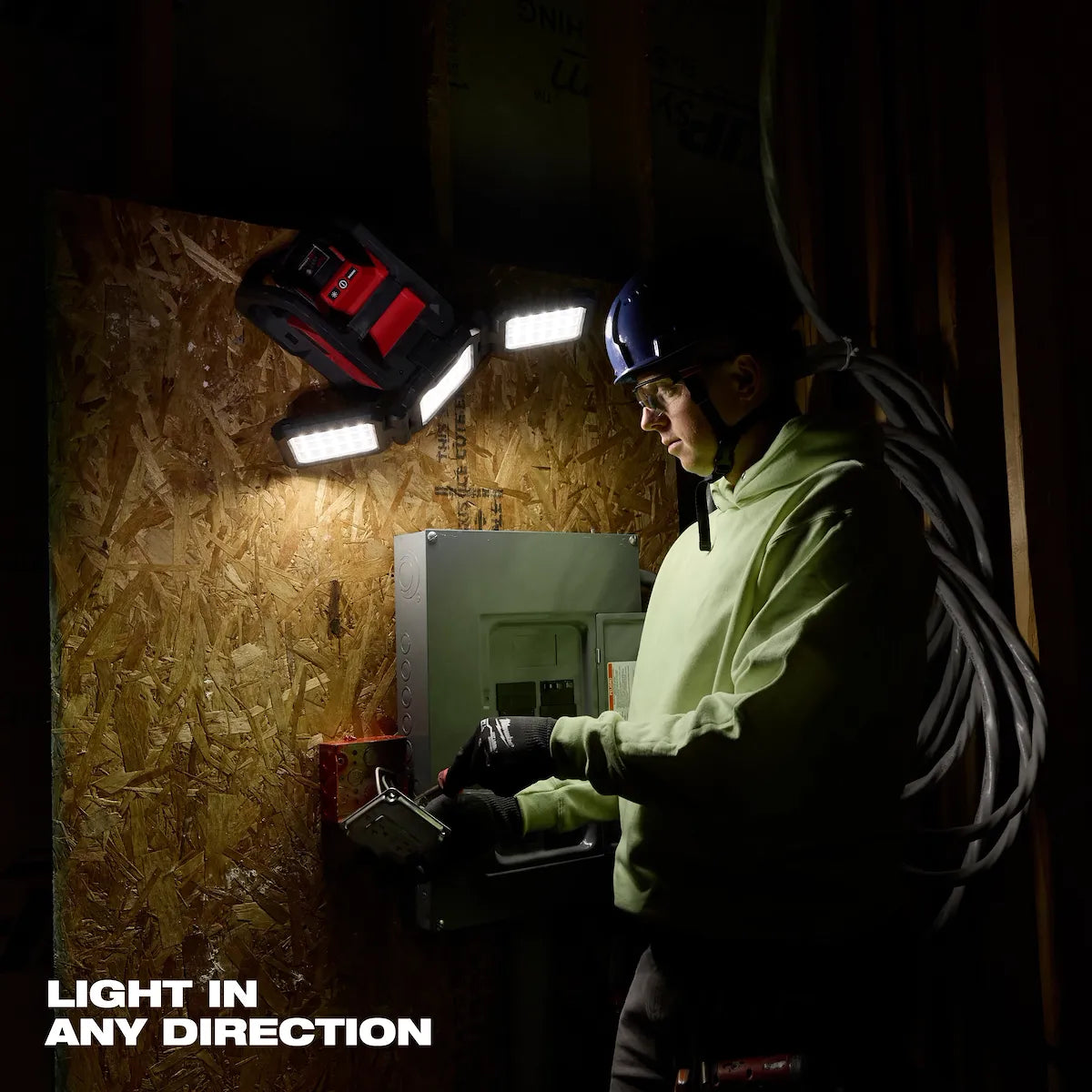 Milwaukee M18 ROVER Dual Power Triple-Panel Flood & Area Light 2368-20 | M18 Battery