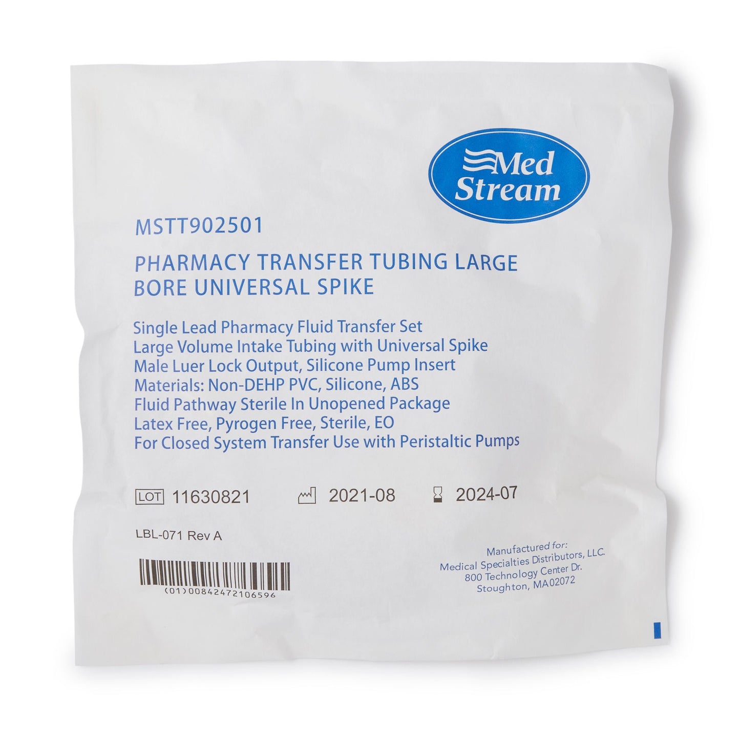 McKesson Pharmacy Pump Tube Set Non-DEHP Universal Vented / Non-Vented Large Bore
