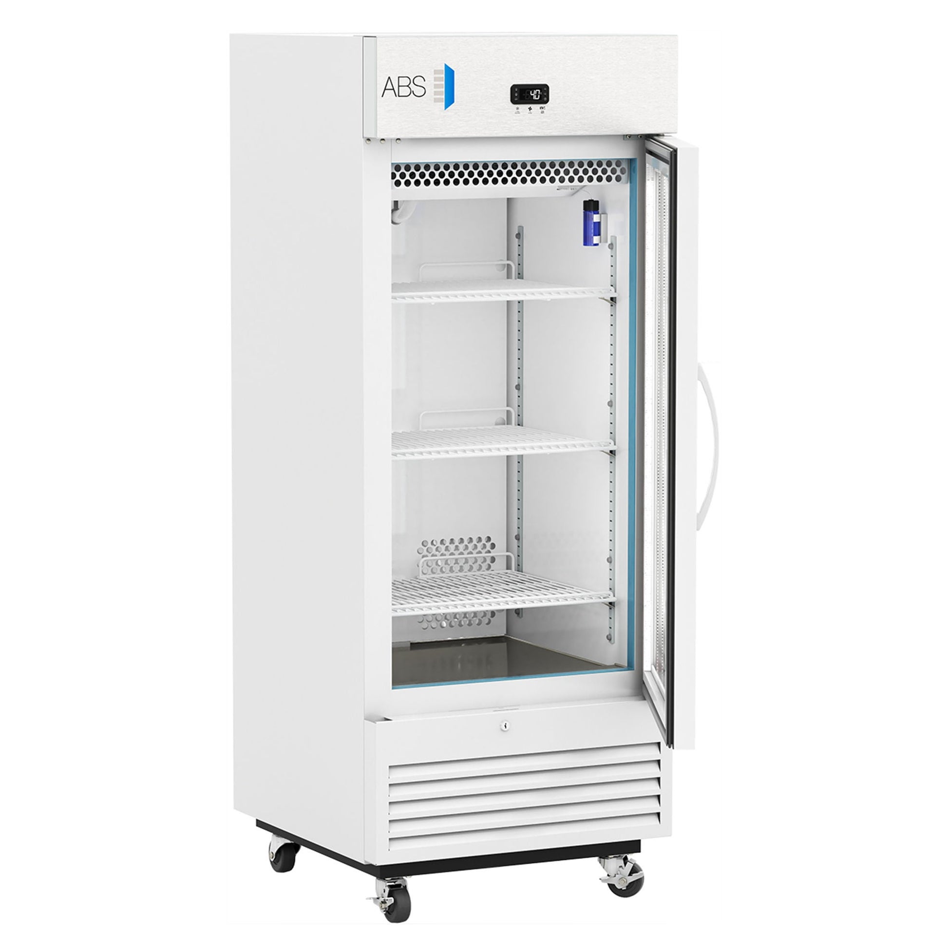 ABS Upright Refrigerator Laboratory Use 12 cu.ft. 1 Glass Swing Door Cycle Defrost