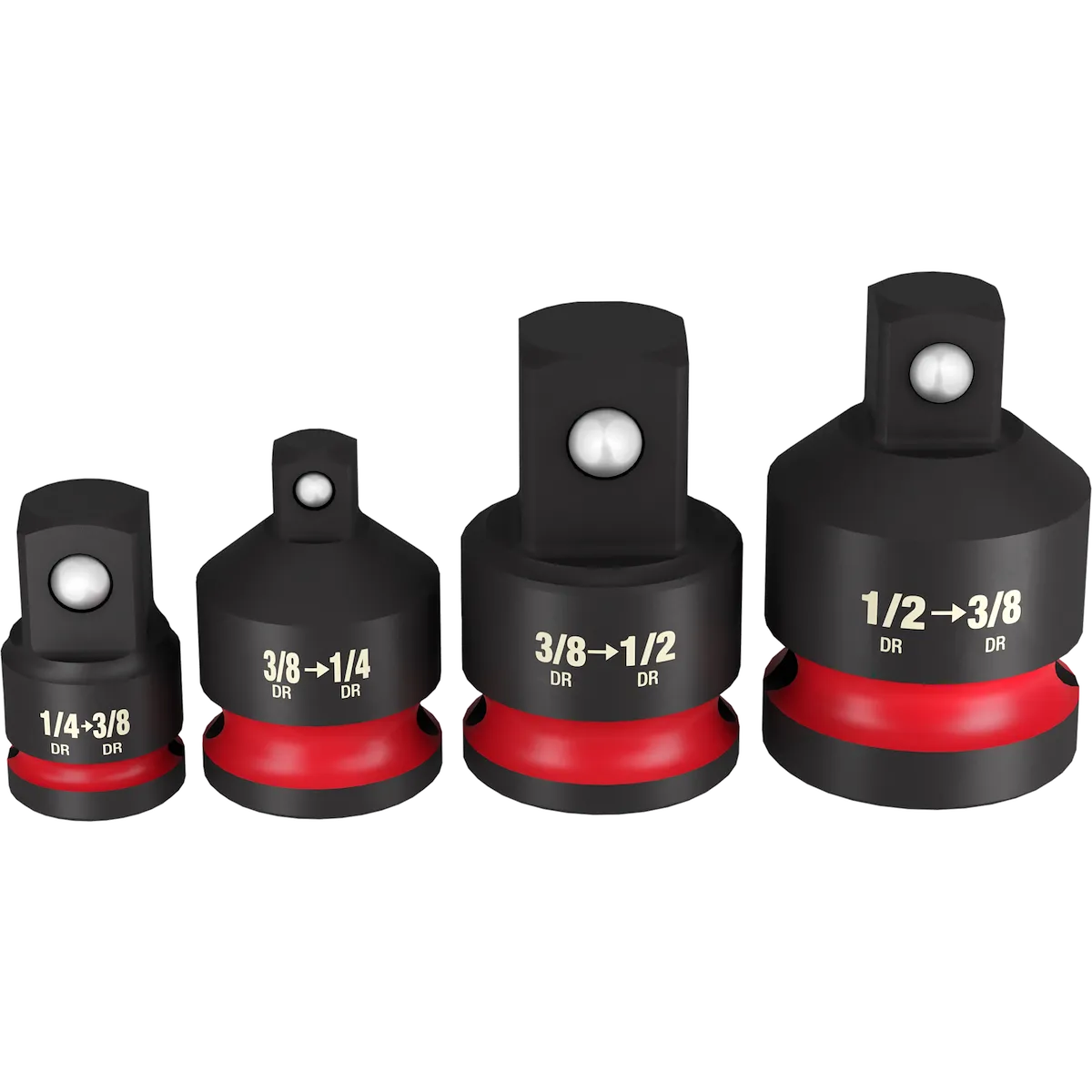 Milwaukee SHOCKWAVE Impact Duty 1/4"-1/2"Drive Adapter Set 49-66-6742 | 4-Piece