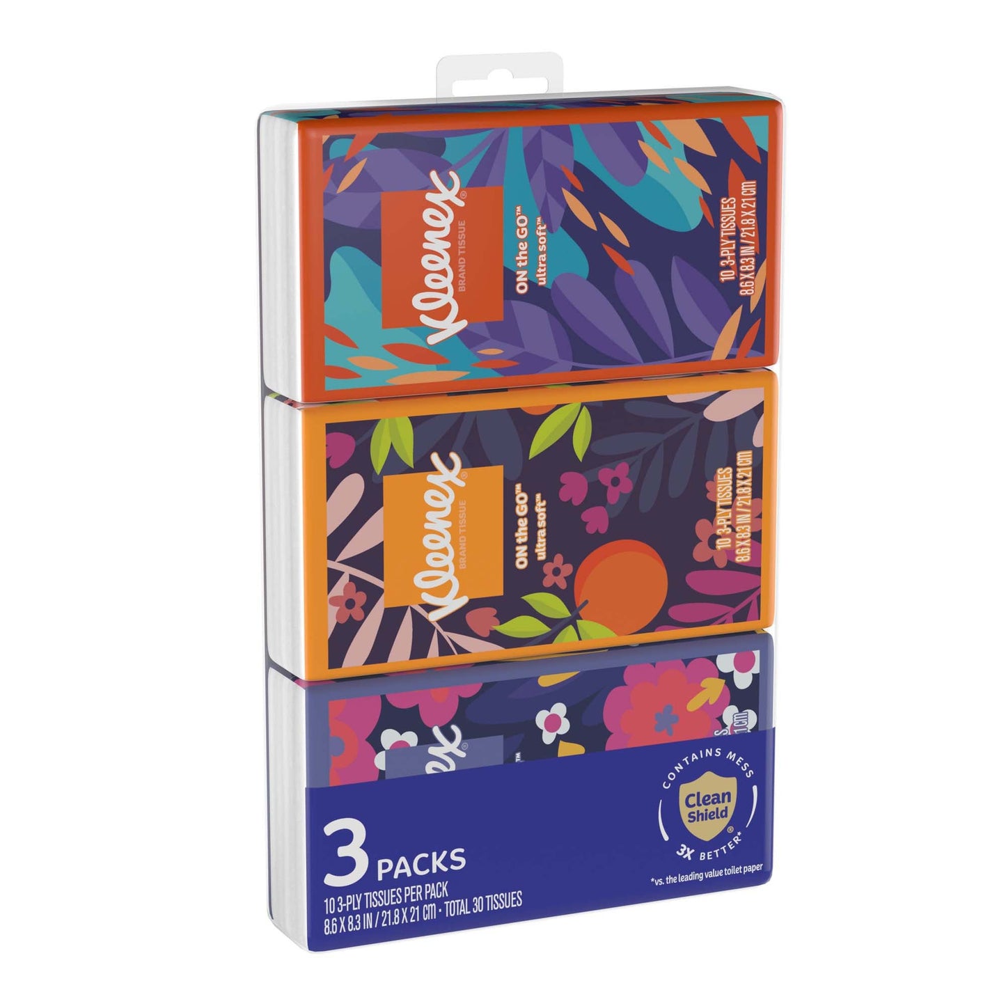 Kleenex On the Go Facial Tissue White 8-3/ -3/10 Inch 15 Count
