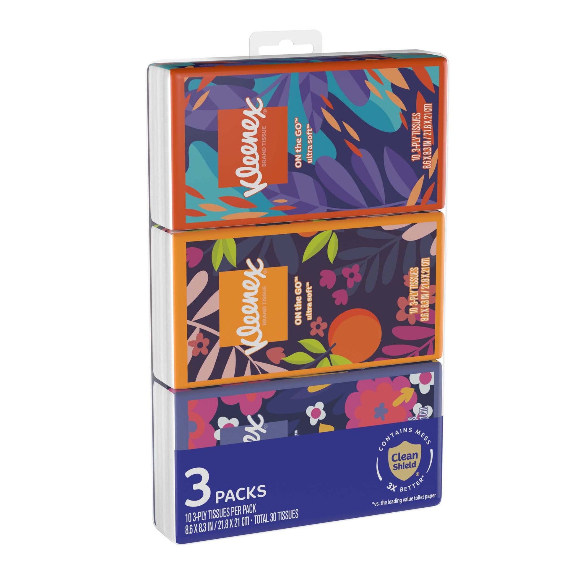 Kleenex On the Go Facial Tissue White 8-3/ -3/10 Inch 15 Count