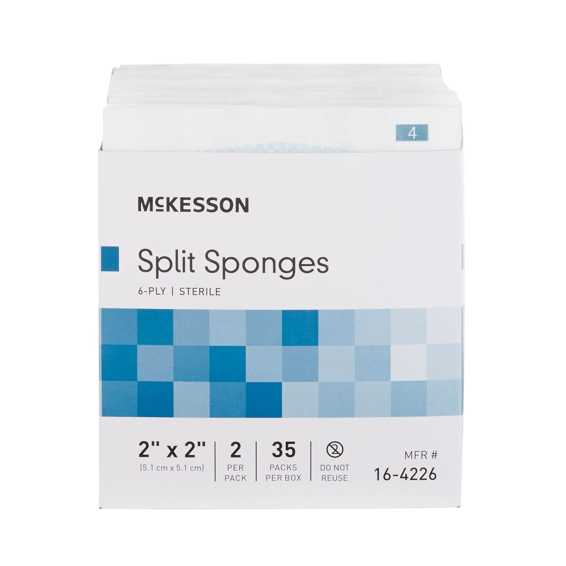 McKesson IV/Drain Split Dressing, Six Ply