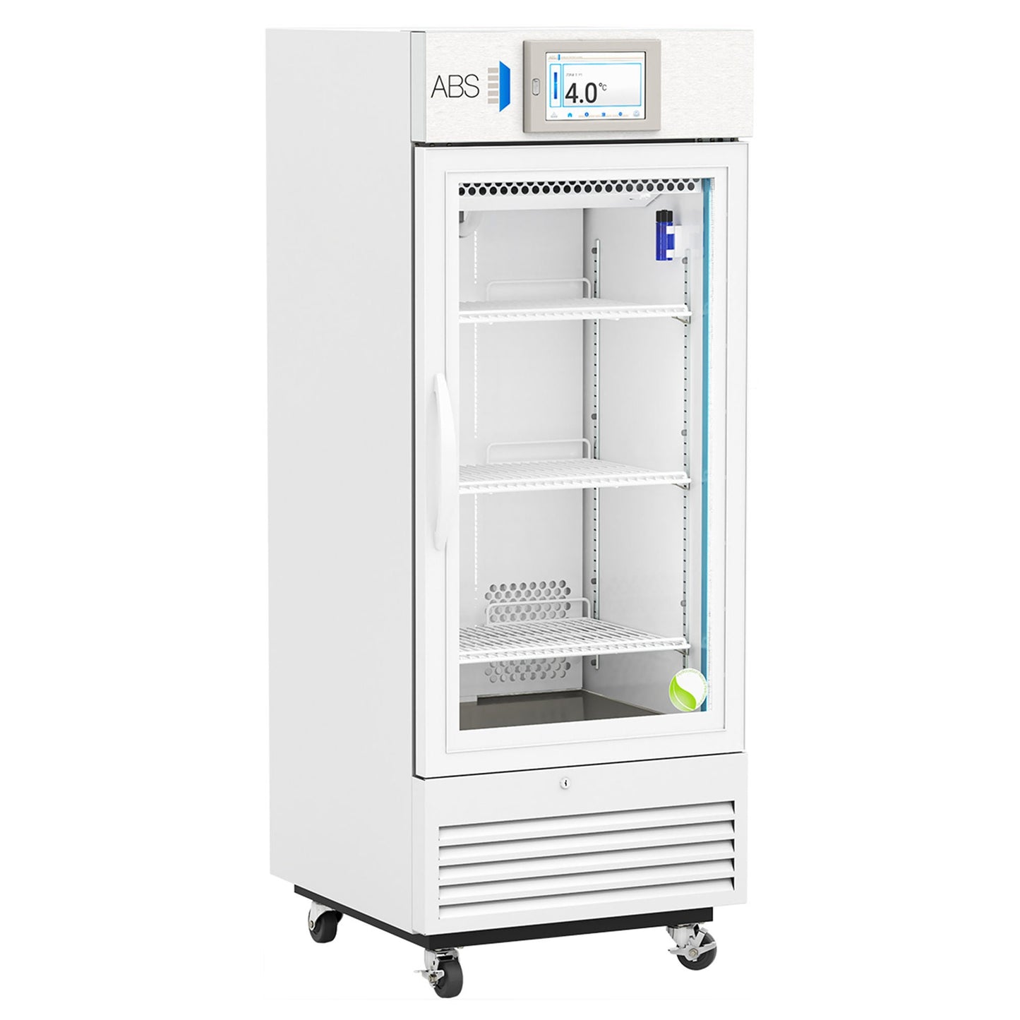 ABS Upright Refrigerator Laboratory Use 12 cu.ft 1 Glass Swing Door Cycle Defrost