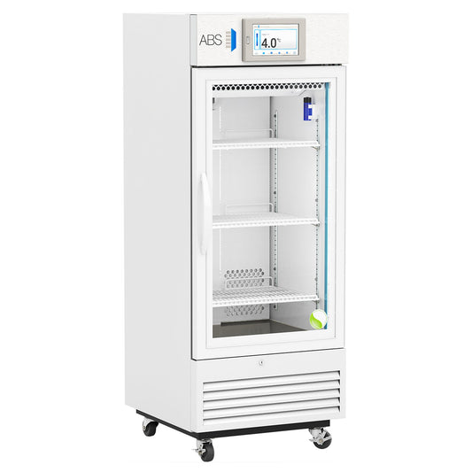 ABS Upright Refrigerator Laboratory Use 12 cu.ft 1 Glass Swing Door Cycle Defrost