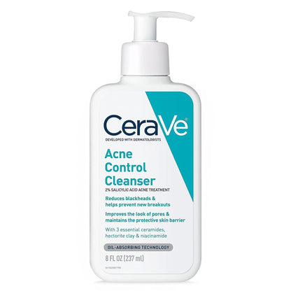 CeraVe® 2% Salicylic Acid Acne Control Cleanser with Ceramides & Hectorite Clay