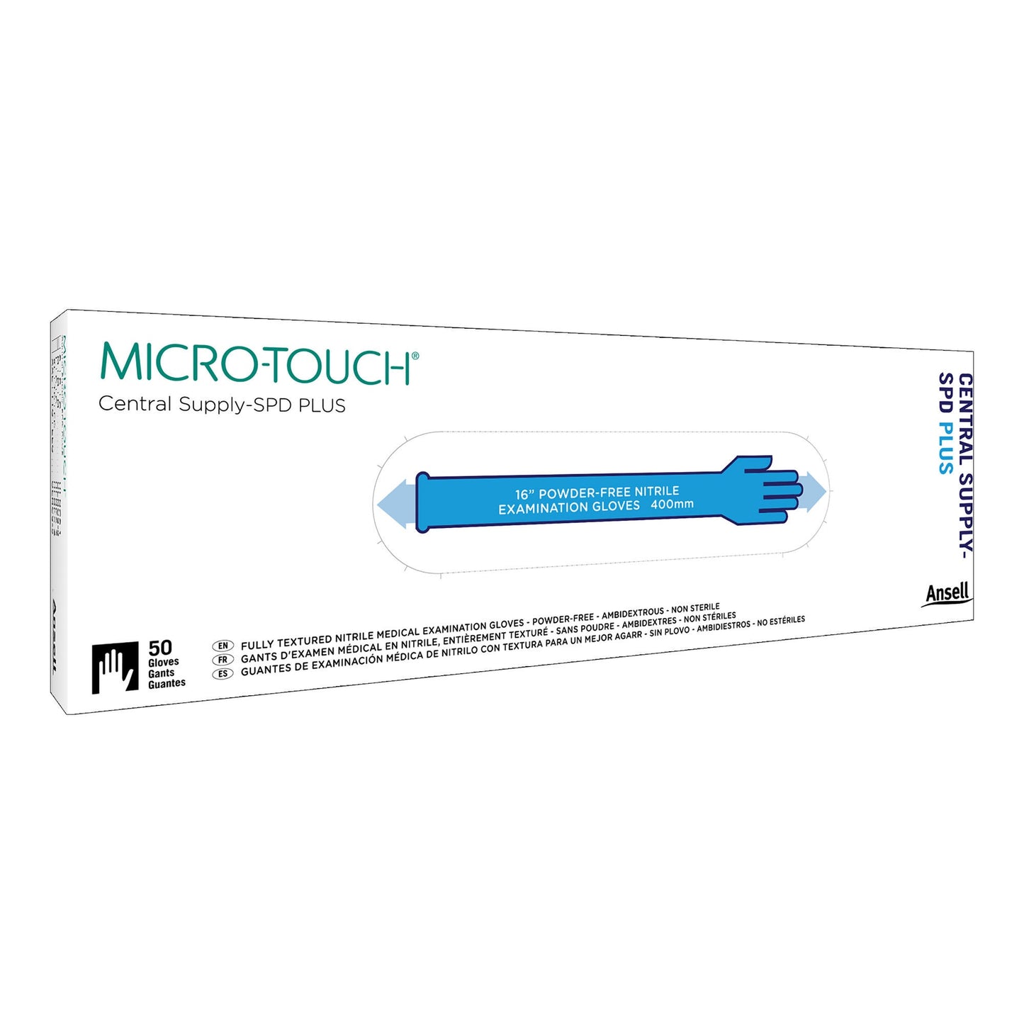 Micro-Touch® Central Supply SPD Plus Nitrile Utility Gloves, Blue - view 6
