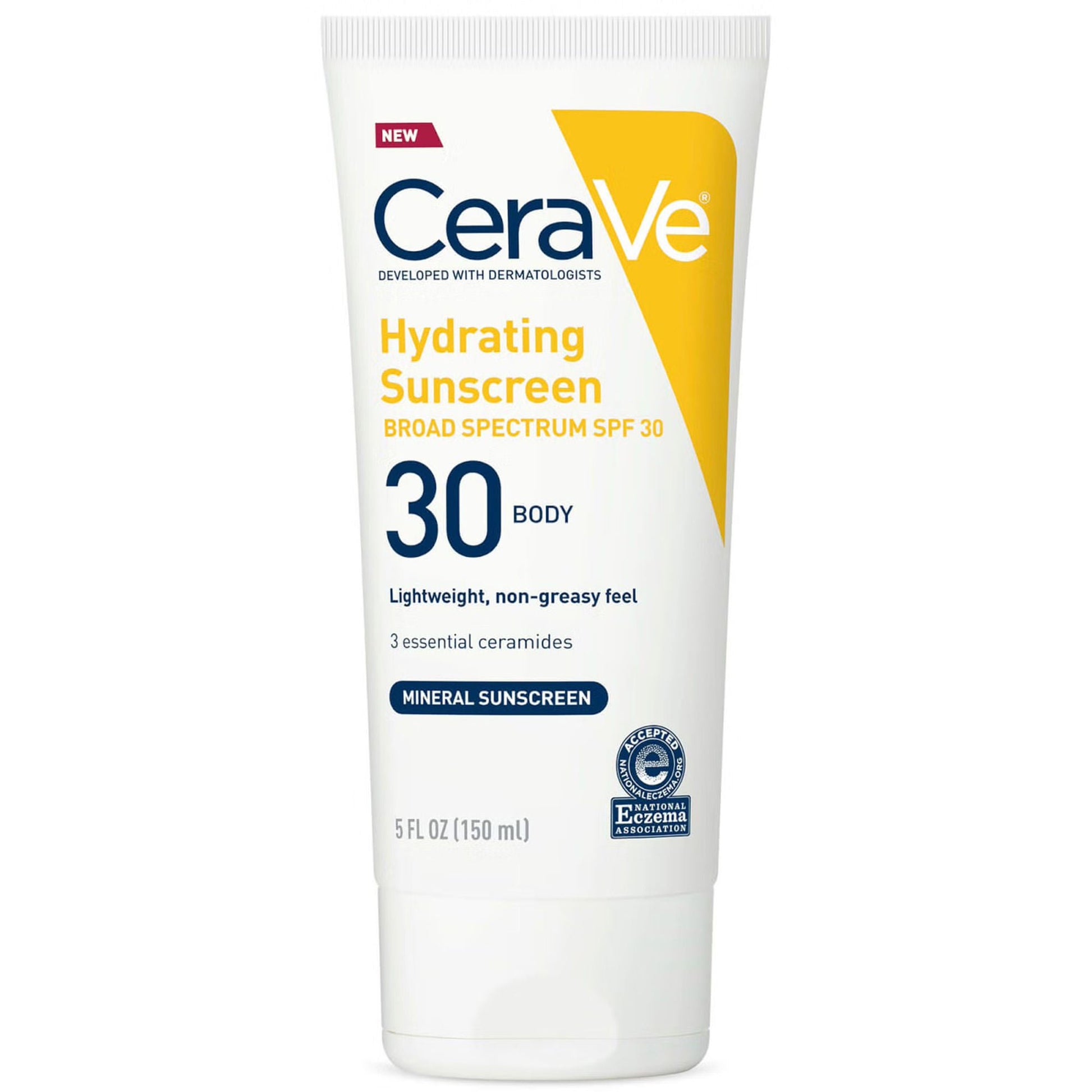 CeraVe® Hydrating Mineral Sunscreen for Body SPF 30, Tube