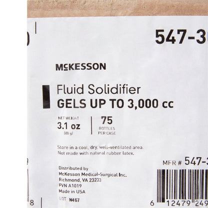 McKesson Fluid Solidifier – Gels up to 3,000 cc – Screw Cap Bottle
