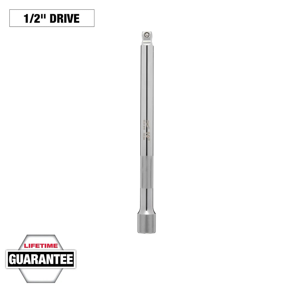 Milwaukee 1/2" Drive 10" Wobble Extension 43-24-9210 | 1/2 in Drive, Chrome Vanadium Steel