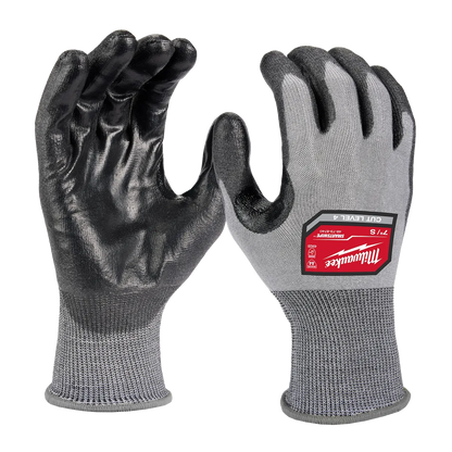 Milwaukee 12 Pair Cut Level 4 High Dexterity Polyurethane Dipped Gloves 48-73-8740B | ANSI Cut A4, 12-Piece