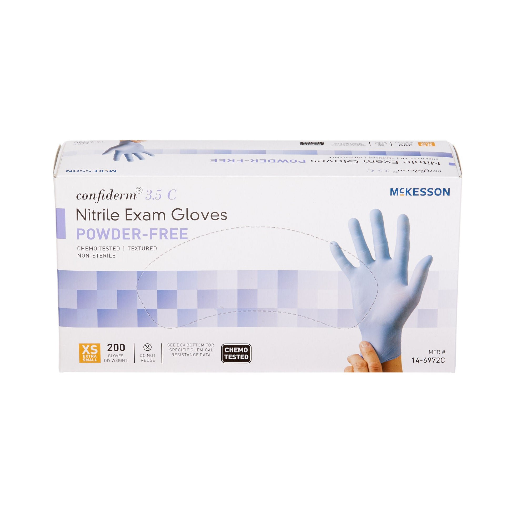 McKesson Confiderm® 3.5C Nitrile Exam Gloves, Blue - view 6