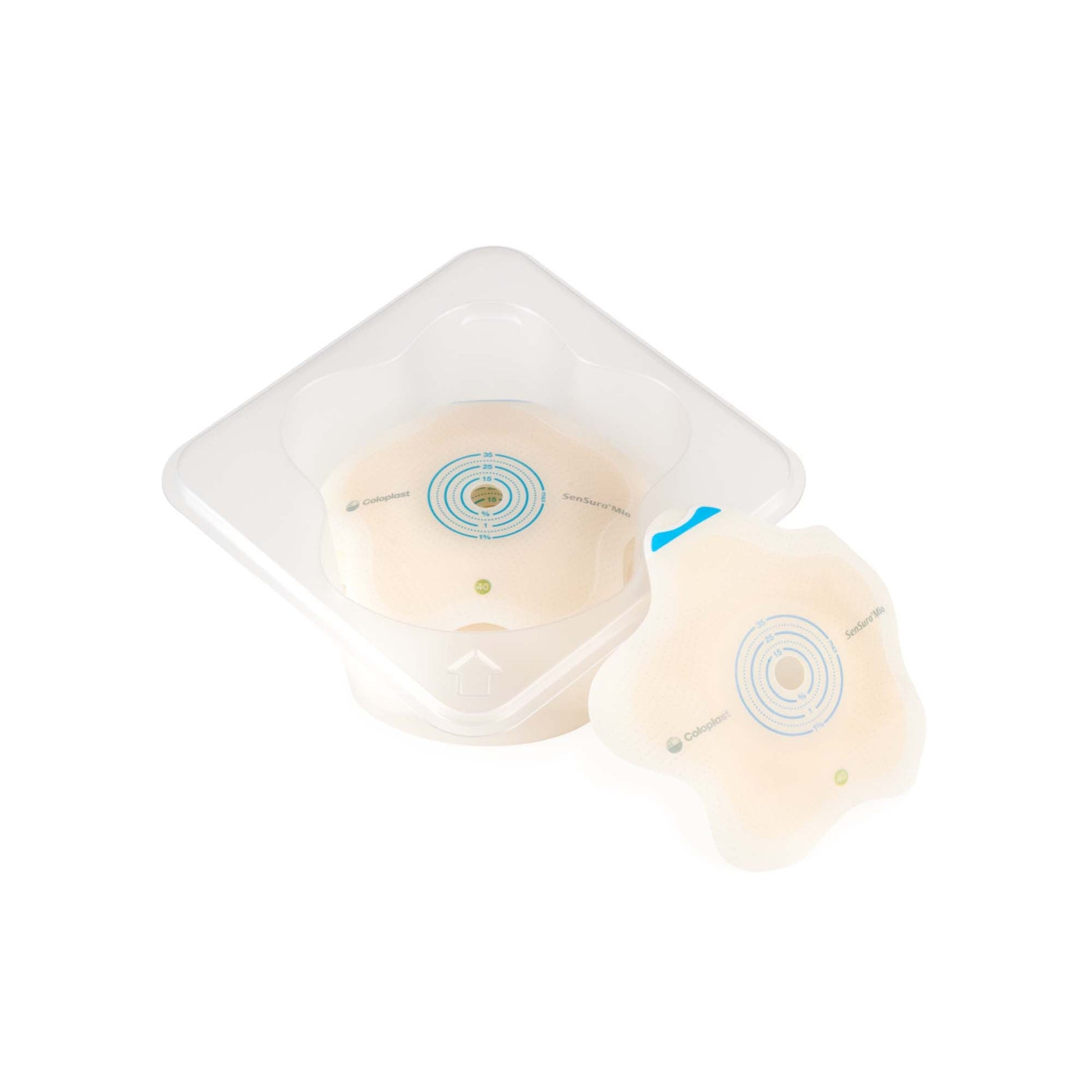 SenSura® Mio Convex Flip Ostomy Barrier, Trim to fit , Green Match