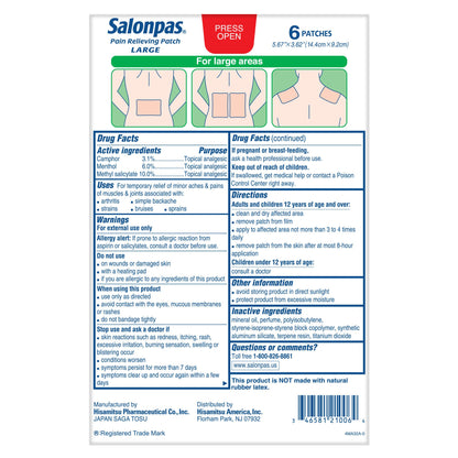 Salonpas® Pain Relieving Patches Large