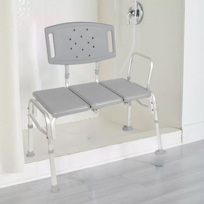 McKesson Knocked Down Bariatric Bath Transfer Bench, 18-1/4 to 23-1/4 Inch