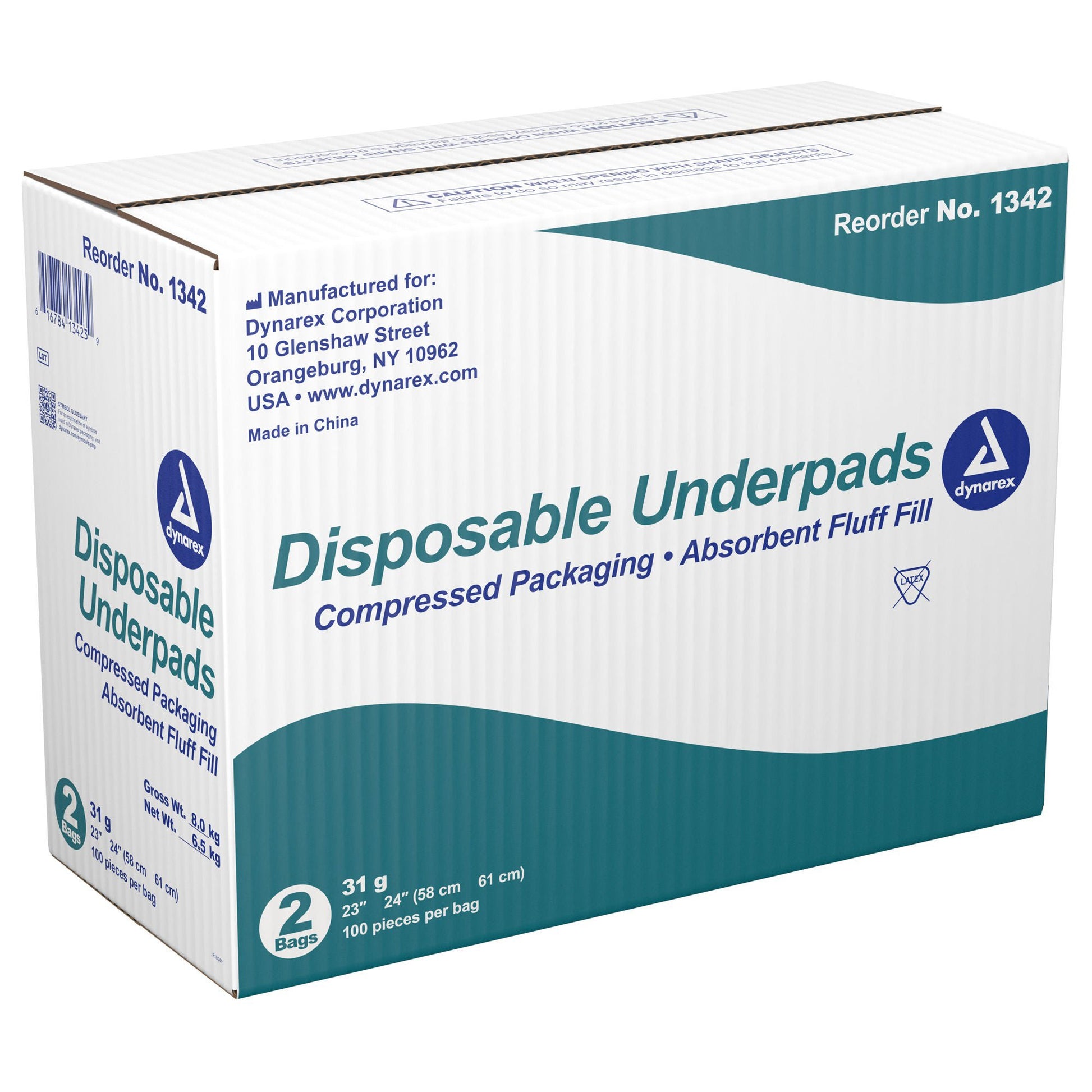 Dynarex® Absorbent Fluff Fill Underpad