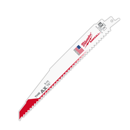 Milwaukee 9" 5 TPI AX SAWZALL Blade for Wood with Nails Bulk 100 48-01-7026 | 9 in Blade Length