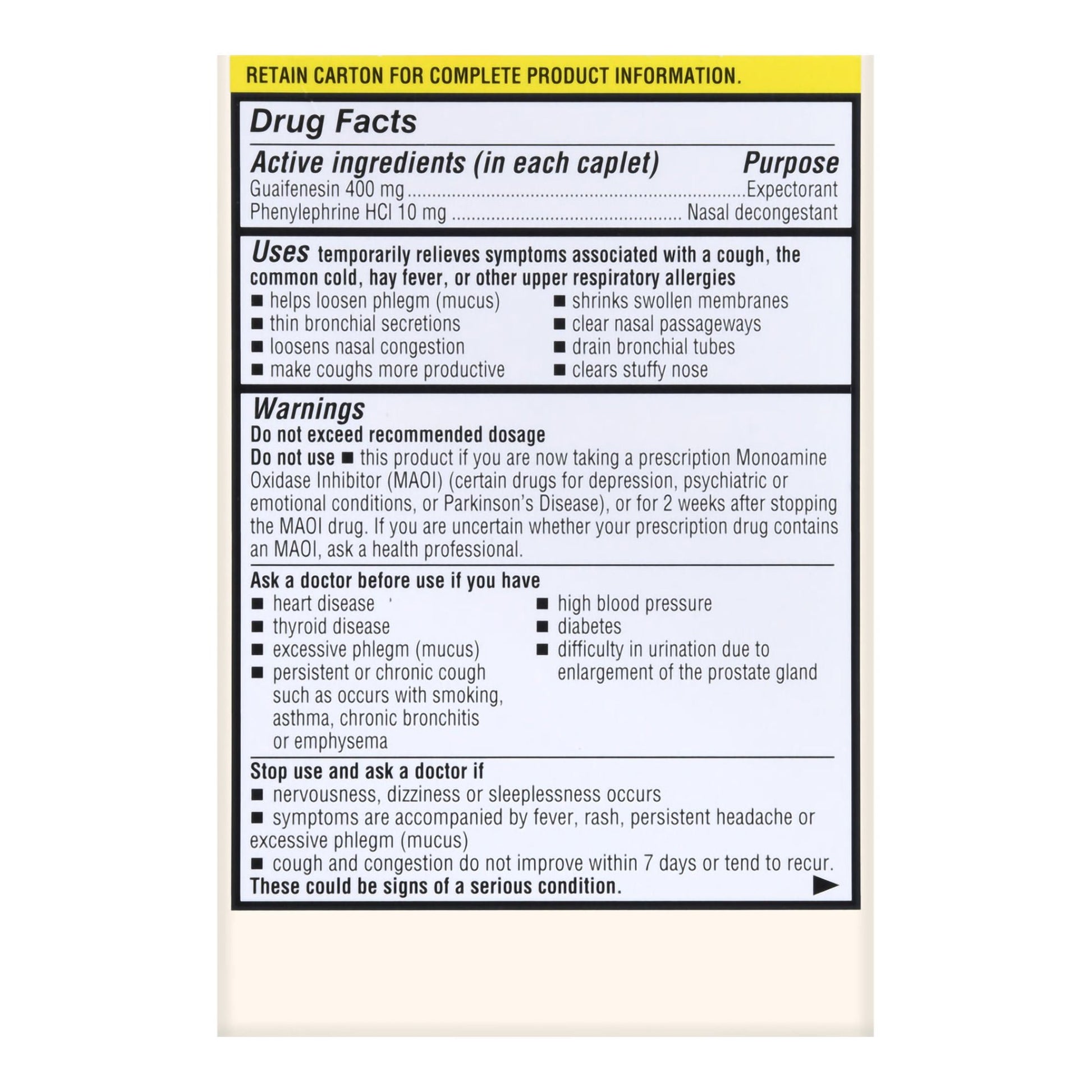 Foster & Thrive™ Chest Congestion Relief PE Guaifenesin & Phenylephrine Caplets