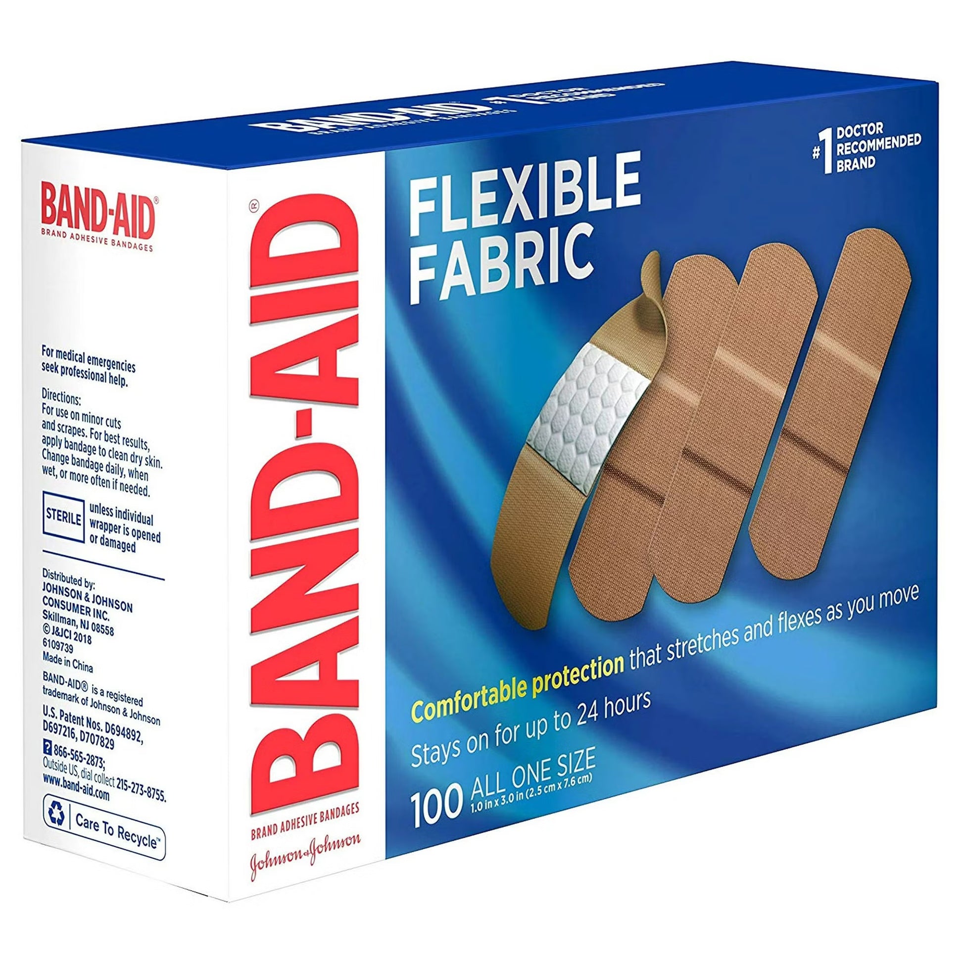 Band-Aid® Flexible Fabric Tan Adhesive Strip