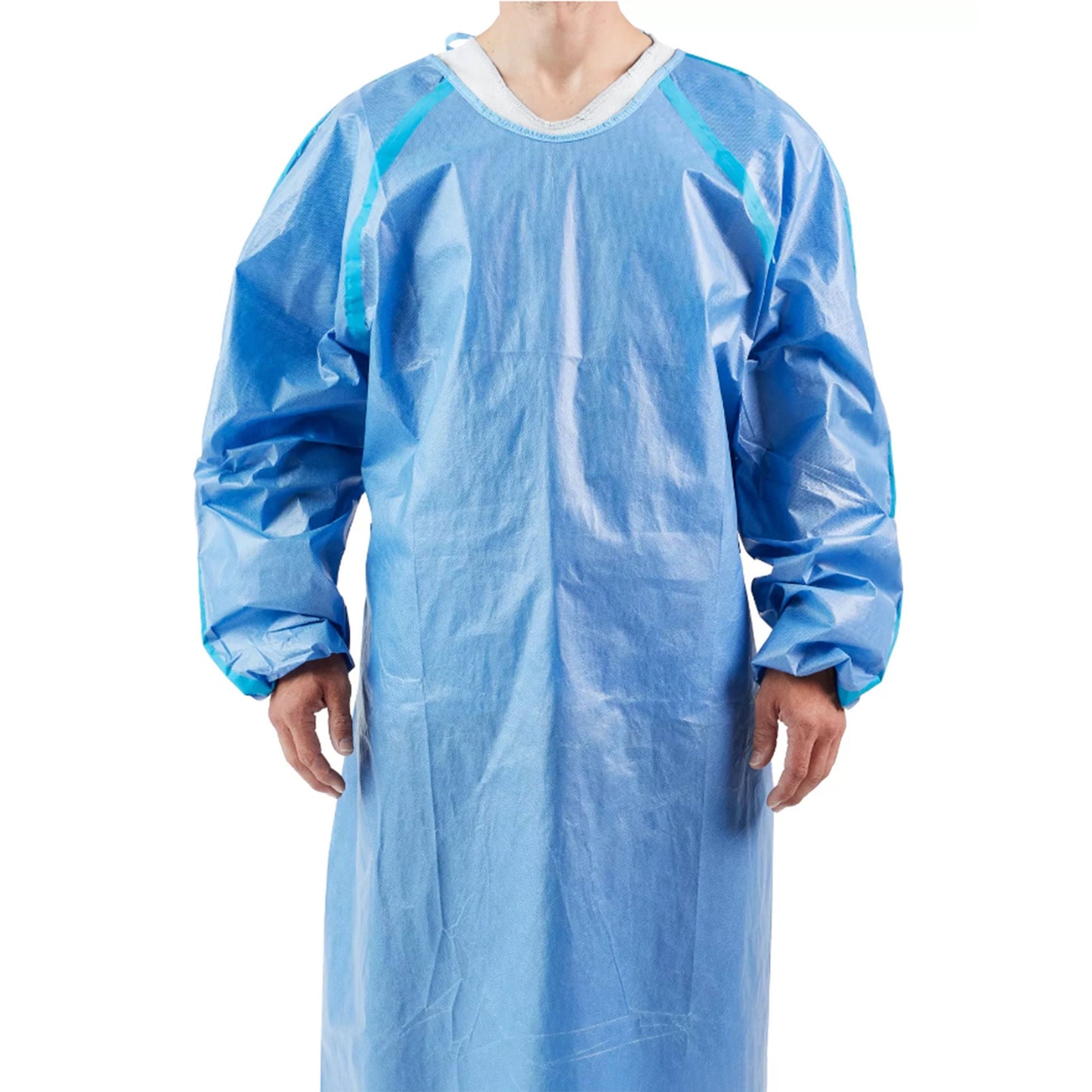 Cardinal Health Chemotherapy Procedure Gown One Size Fits Most Blue NonSterile AAMI Level 4 Disposable