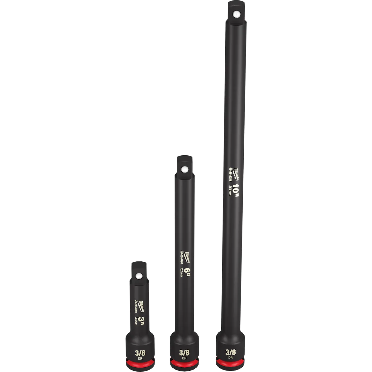 Milwaukee 3PC SHOCKWAVE Impact Duty 3/8" Drive Extension Set 49-66-6714 | 3/8 in Drive, 3-Piece