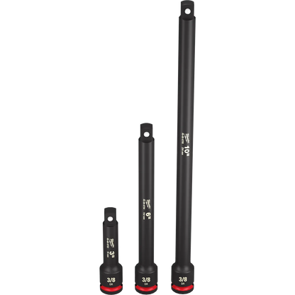 Milwaukee 3PC SHOCKWAVE Impact Duty 3/8" Drive Extension Set 49-66-6714 | 3/8 in Drive, 3-Piece