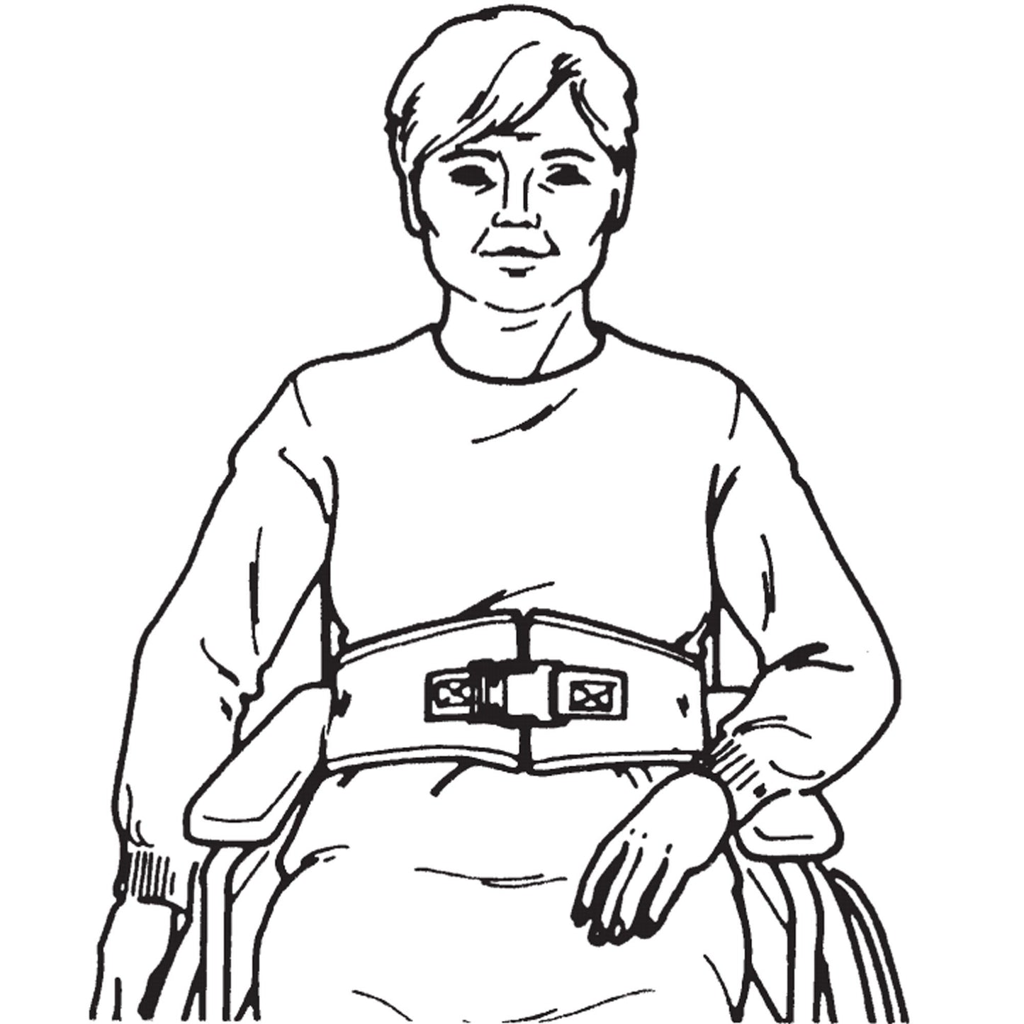 SkiL-Care™ Chair Waist Belt Restraint, 5 x 26 x 42 in., Blue