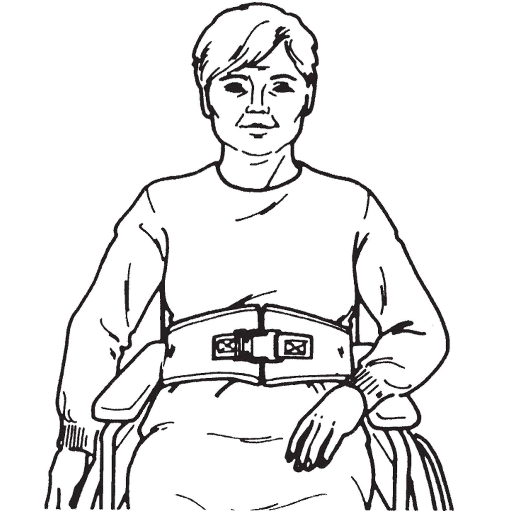 SkiL-Care™ Chair Waist Belt Restraint, 5 x 26 x 42 in., Blue