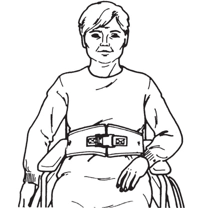 SkiL-Care™ Chair Waist Belt Restraint, 5 x 26 x 42 in., Blue