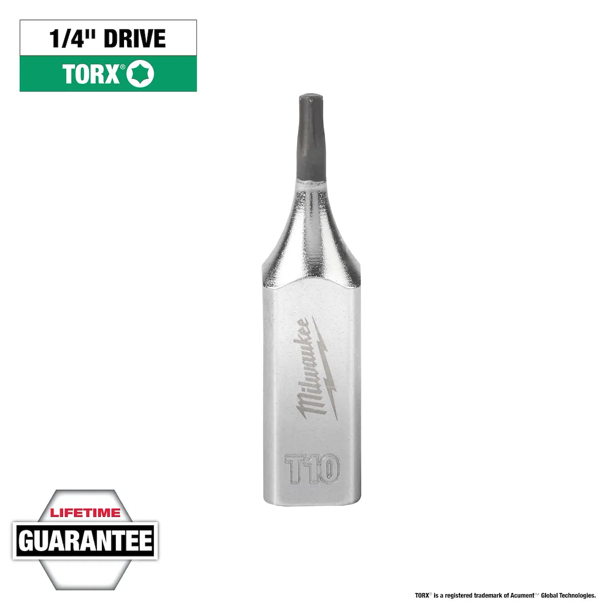 Milwaukee 1/4" Drive T10 TORX Bit Socket 45-34-1001 | 1/4 in Drive