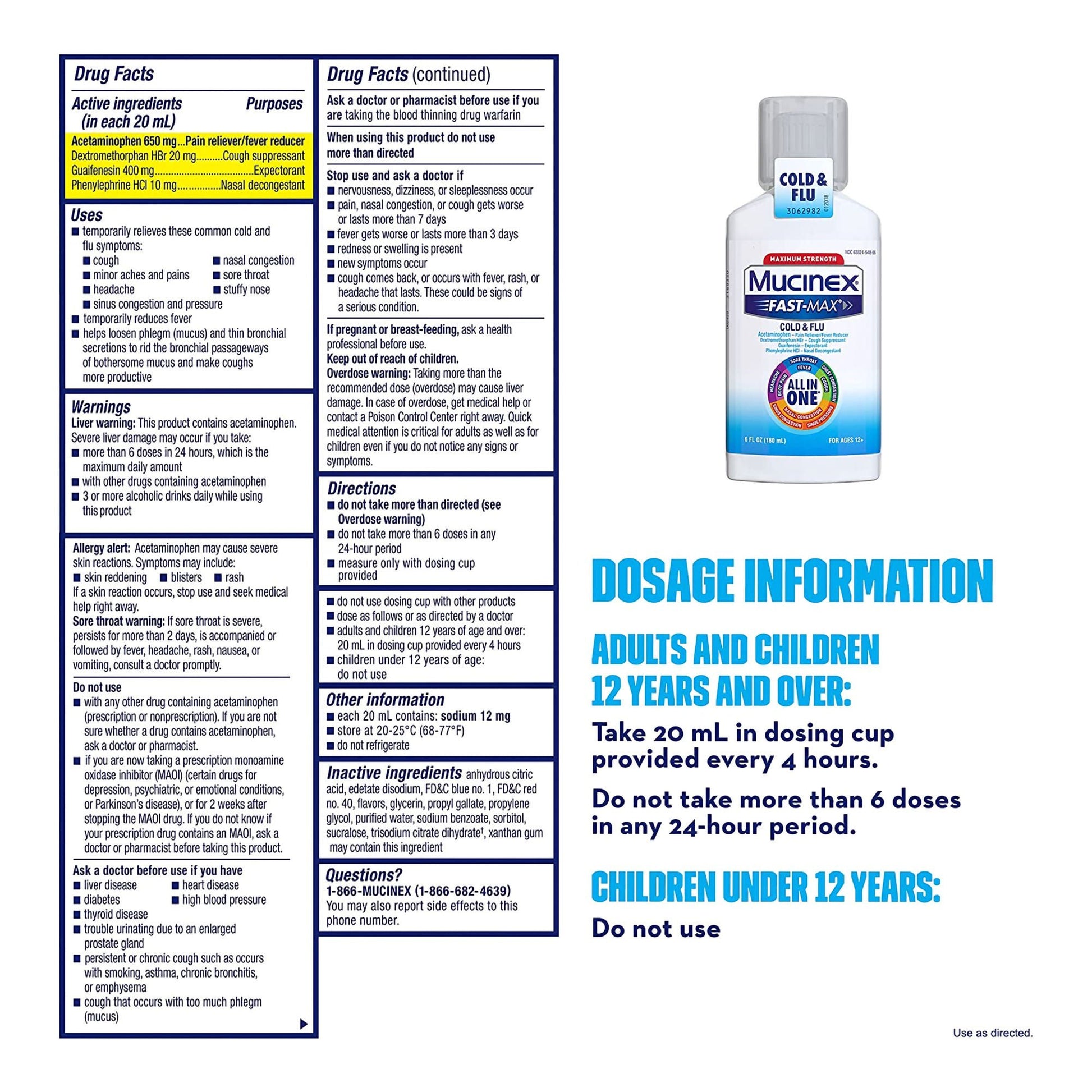 Mucinex® Fast-Max™ Cold & Flu Cold and Cough Relief