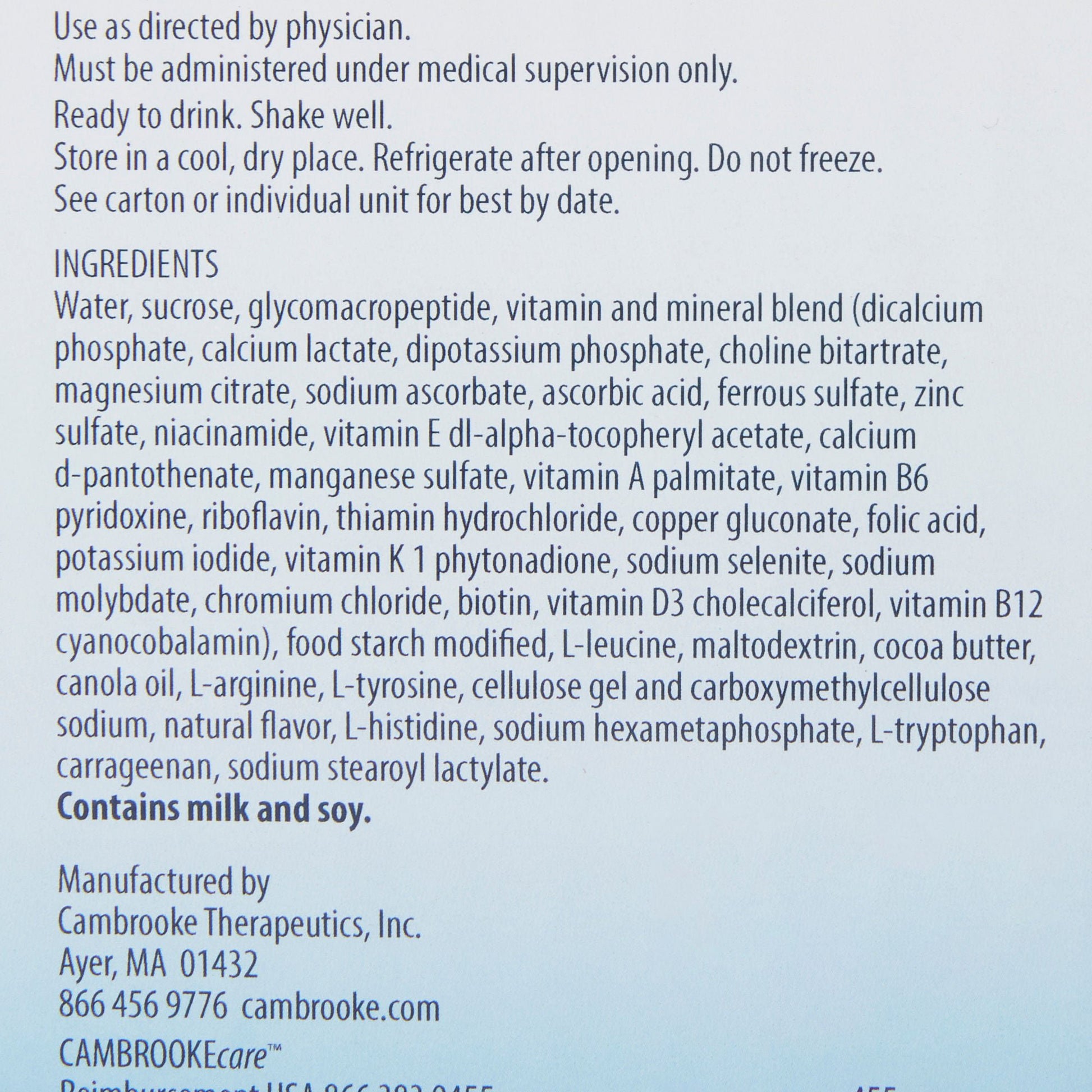 Glytactin RTD 15 Oral Supplement Original Flavor Liquid Carton