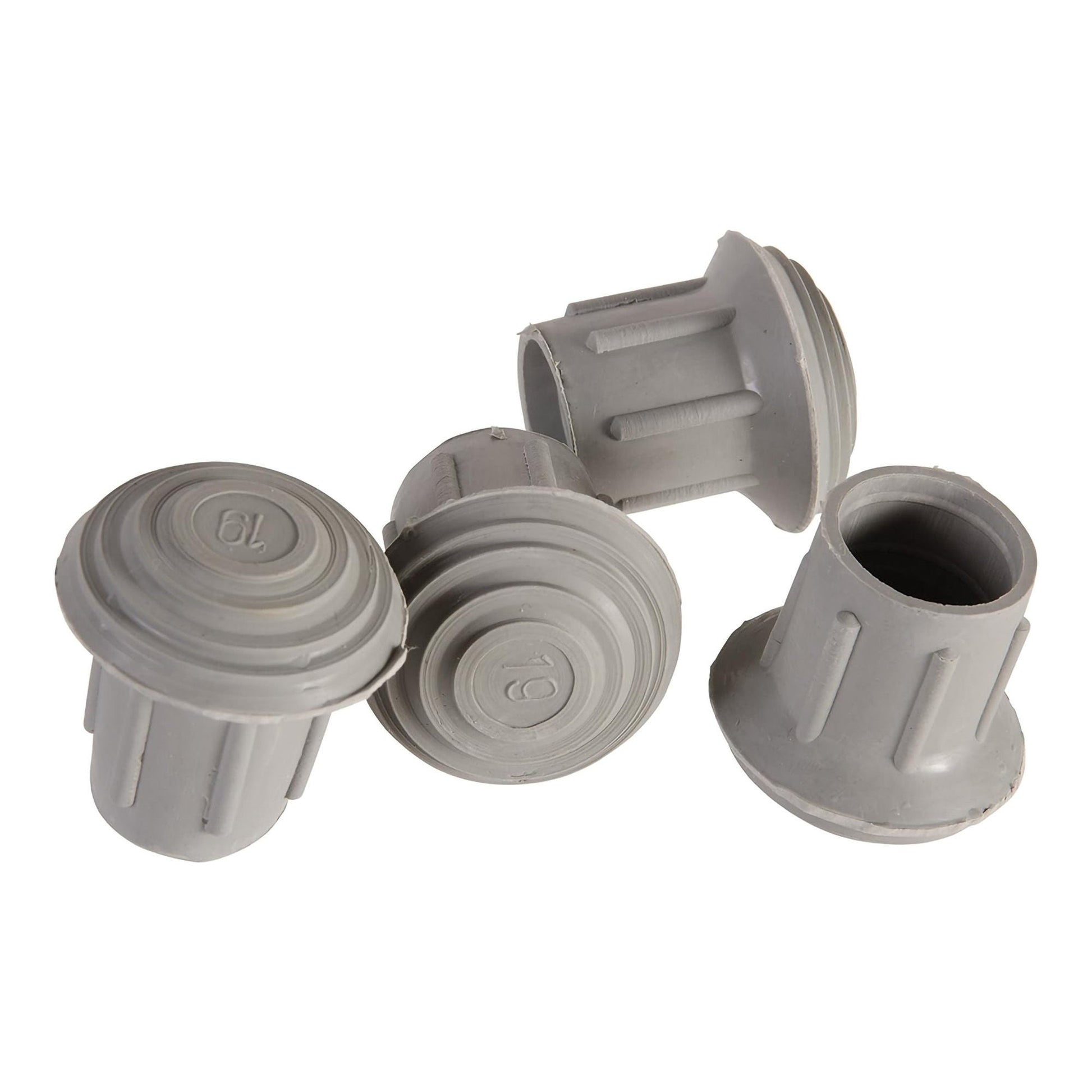 Mabis Replacement Tips for Walkers, Canes and Commode Chairs, 1-inch