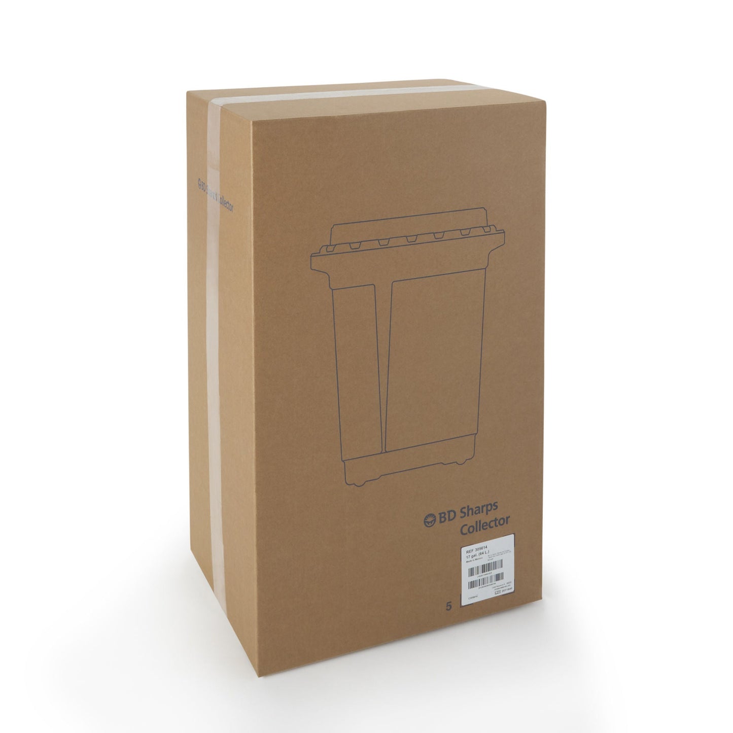 BD Chemotherapy Waste Container Yellow Base 23-1/2 H X 20 W X 14-3/4 D Inch Vertical Entry