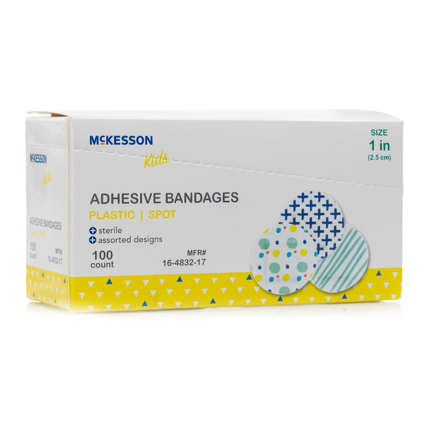 McKesson Kids™ Round Kid Design (Assorted Prints) Adhesive Spot Bandage