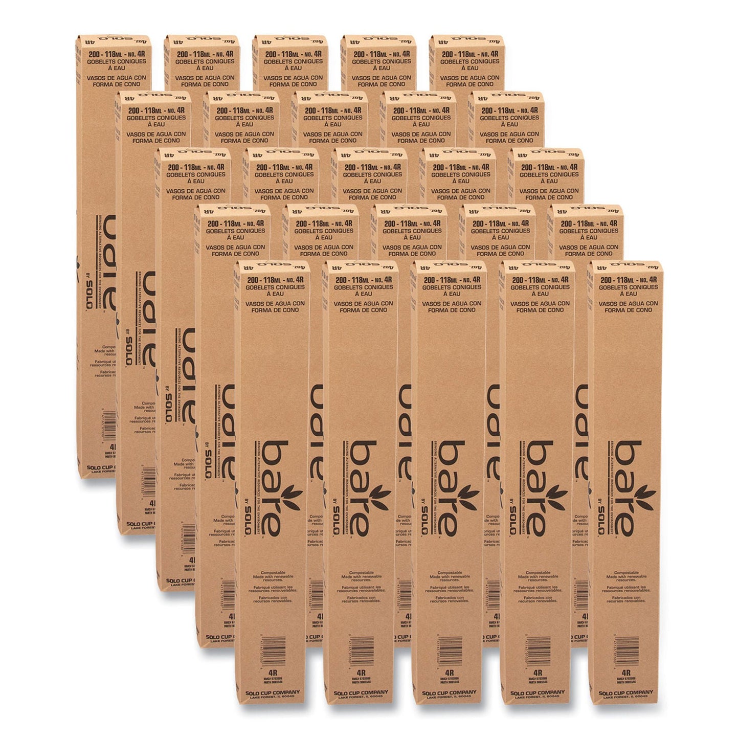 Bare® Paper Cone Drinking Cup, Capacity