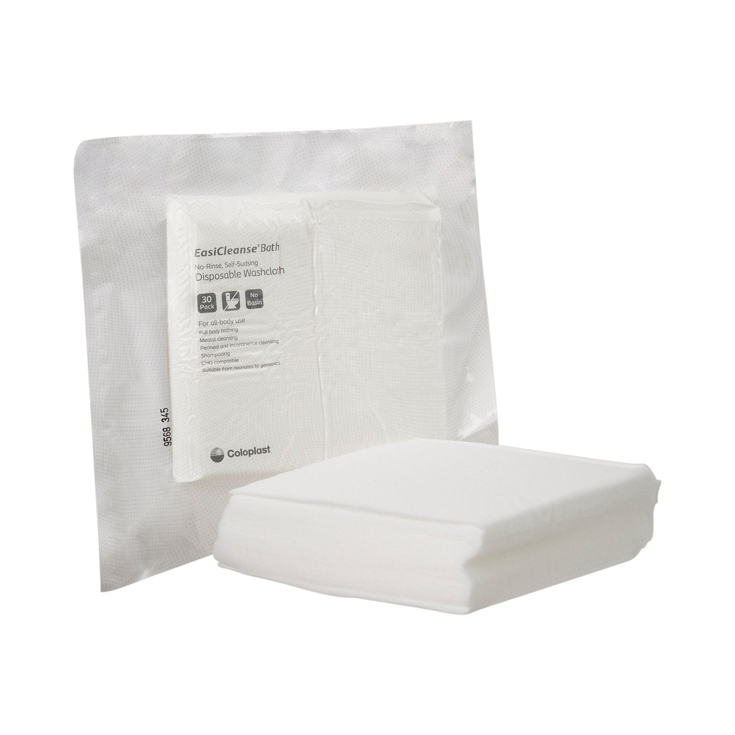 EasiCleanse® Bath No-Rinse, Self-Sudsing Wipes, Scented