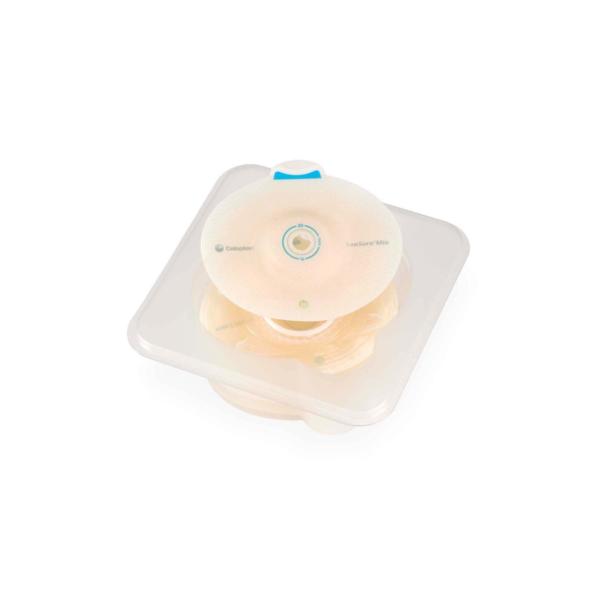 SenSura® Mio Click Convex Light Ostomy Barrier, Stoma Opening, Green Match
