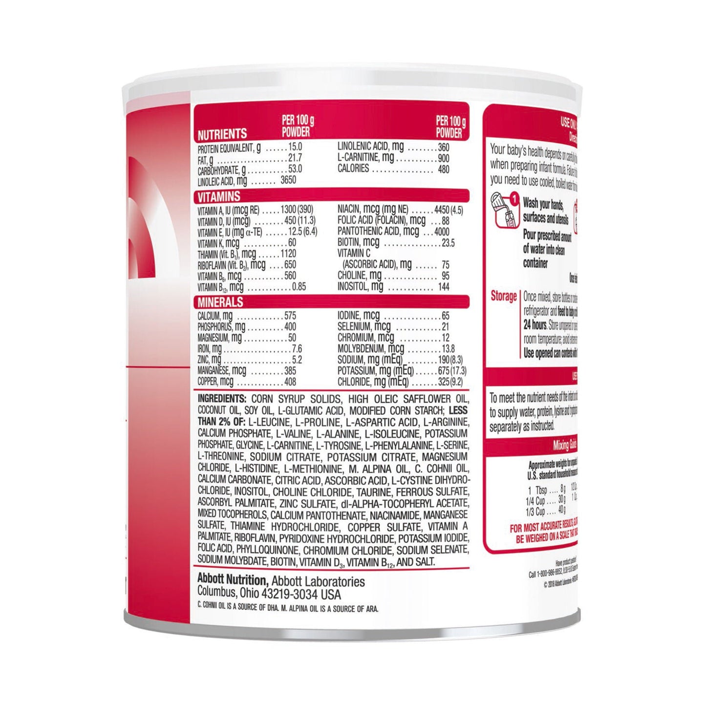 Glutarex®-1 Amino Acid-Modified Infant Formula with Iron, Can