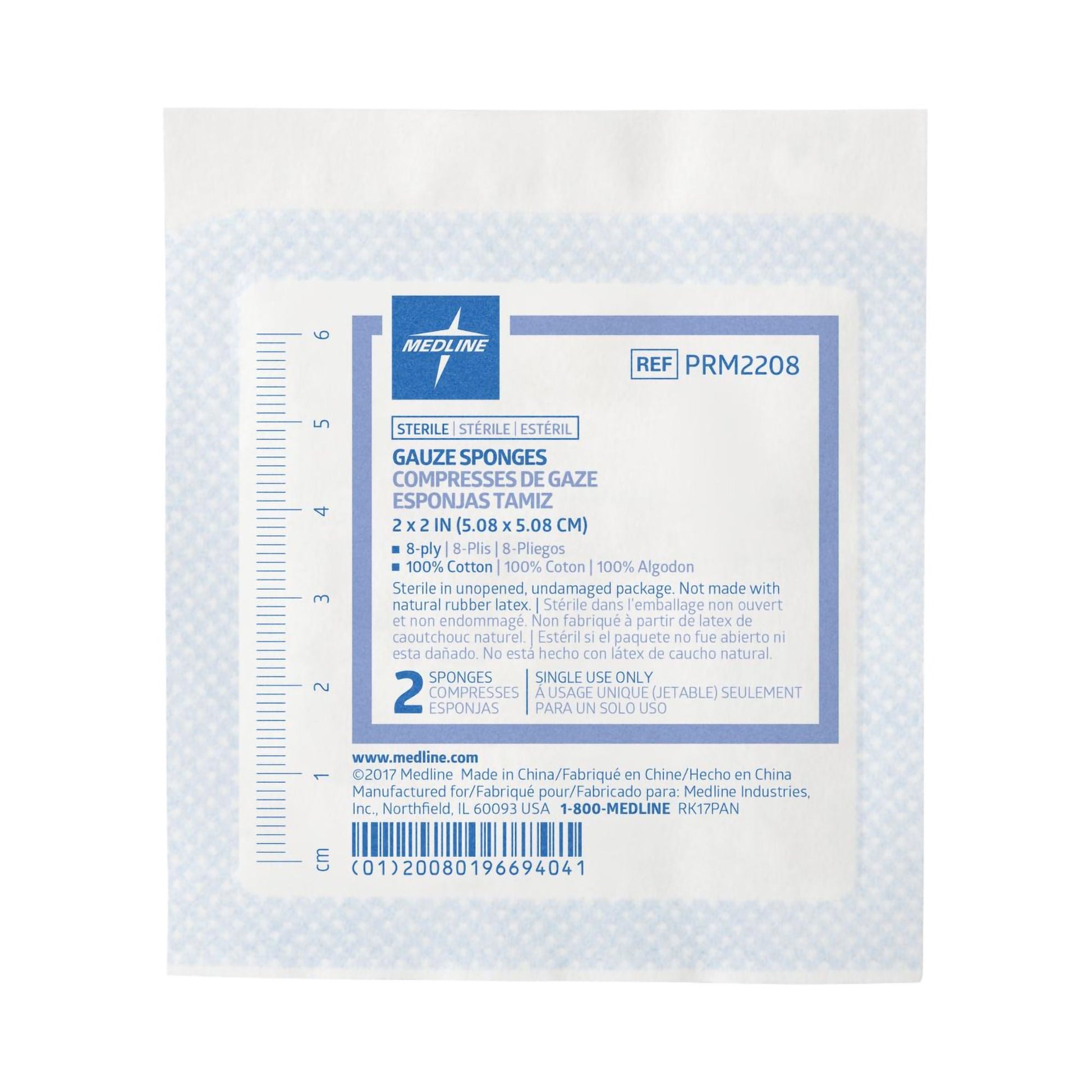 Caring® Sterile Gauze Sponge, 8-Ply