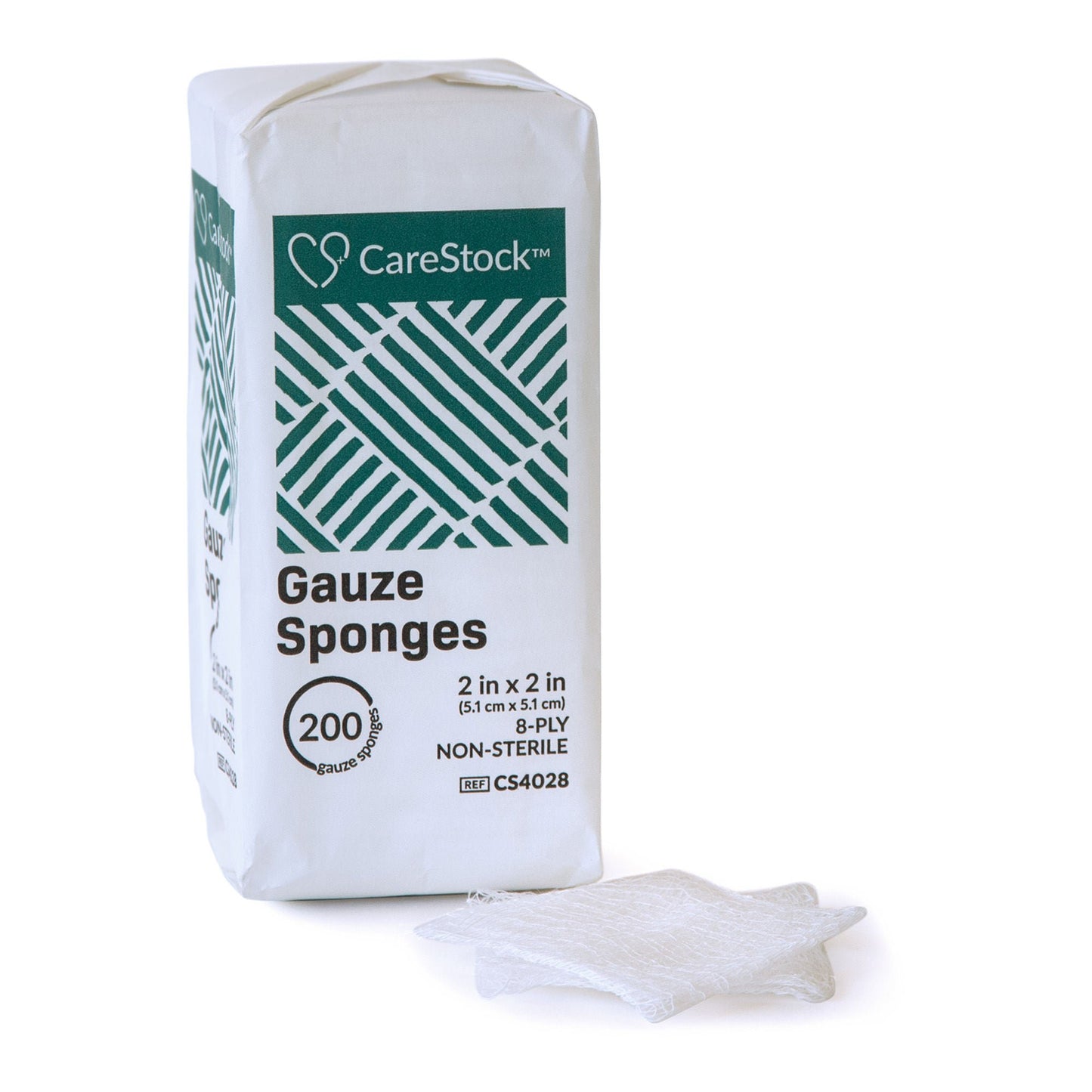 CareStock™ Gauze Sponge, . 8-Ply, Medical-Grade Cotton Wound Dressing