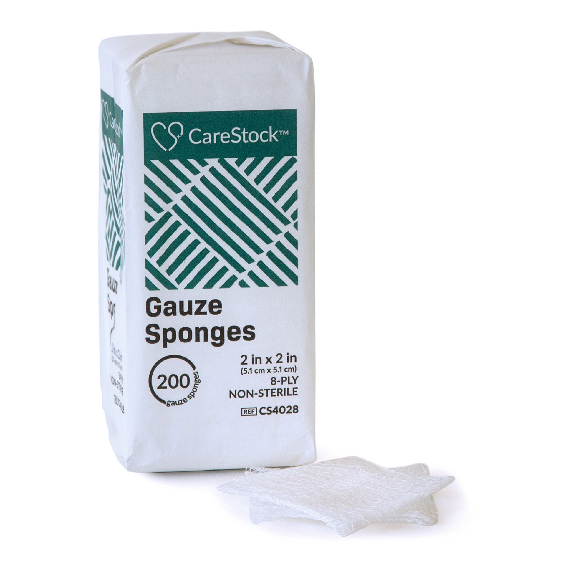 CareStock™ Gauze Sponge, . 8-Ply, Medical-Grade Cotton Wound Dressing